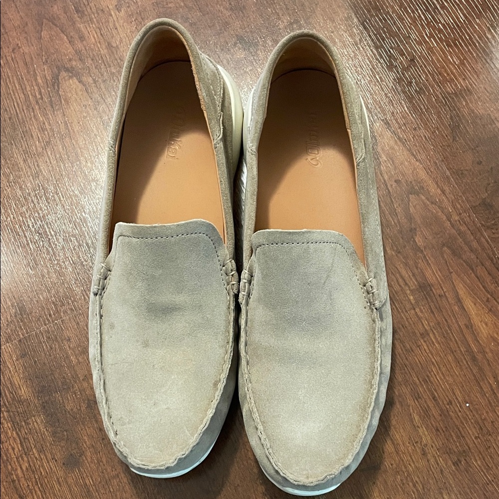 Olu Kai Men's Gray Suede Loafers
